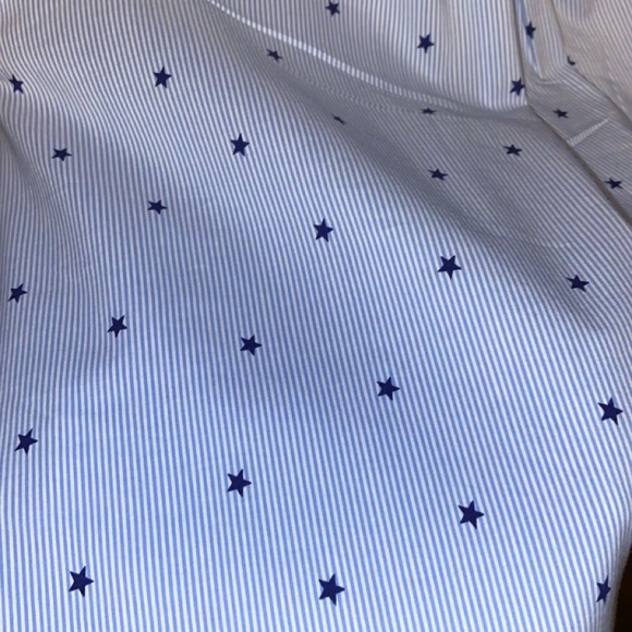 H&M cotton star print stripe button shirt - Picture 9 of 10